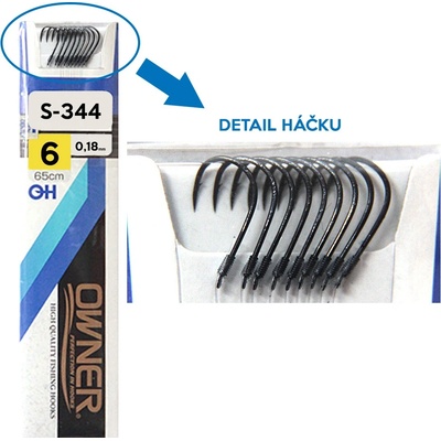 OWNER Návazce na plavanou S-344 vel.6 0,18mm 65cm