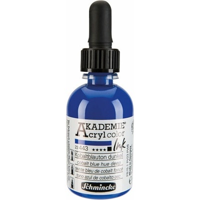 Schmincke Akademie akrylový atrament 50 ml 443 kobaltová modrá hue deep