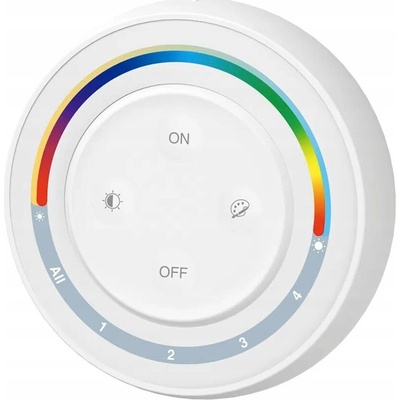 DÁLKOVÝ OVLADAČ LED RGB+CCT S2W+ MIBOXER MILIGHT 4 ZÓNY BÍLÝ NÁSTĚNNÝ PANEL