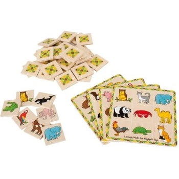 Bigjigs Toys - Дървена игра лото животни (BJ791)