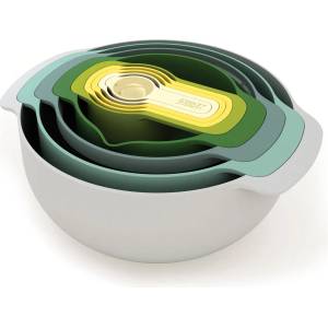 Joseph Joseph Комплект кухненски купи OPAL NEST, 9 бр. , с мерителни лъжици, с възможност за нареждане, Joseph Joseph (JS40076)