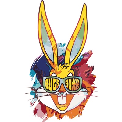 ZUTY Malování podle čísel MALOVANÝ BUGS BUNNY LOONEY TUNES Rozměr 40 x 50 cm Rámování vypnuté plátno na rám