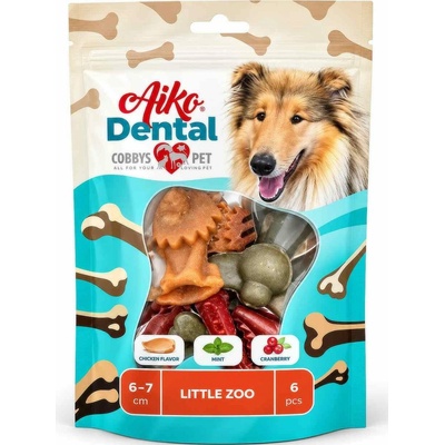 Cobbys Pet Aiko dental little zoo 6 7 cm 25 g 150 g 6 ks