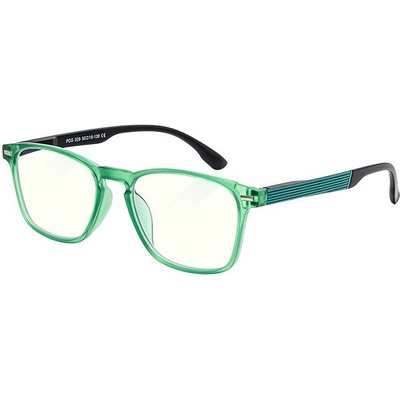 GLASSA Blue Light Blocking Glasses PCG 029, +1,50 dio, čierno-zelené