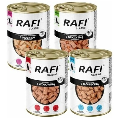 Rafi Classic Mix príchutí v omáčke pre psov všetkých plemien 4x1240 g
