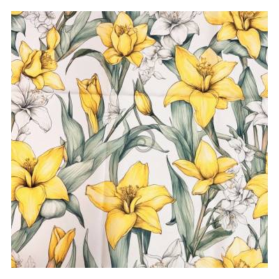 Obrus teflónový Žlté a biele narcisy 40cm x 160cm