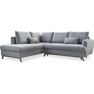 Miuform Светлосив разтегателен/с място за съхранение ъглов диван (ляв ъгъл/L форма) Scandic Lagom - Miuform (Lagom HAEECL-2QBKR MAS415_duplicity)