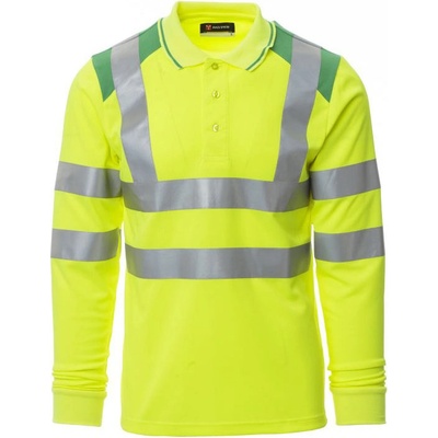 Payper GUARD+ WINTER FLUO Dvojfarebná reflexná polokošeľa žltá/jelly green 5XL