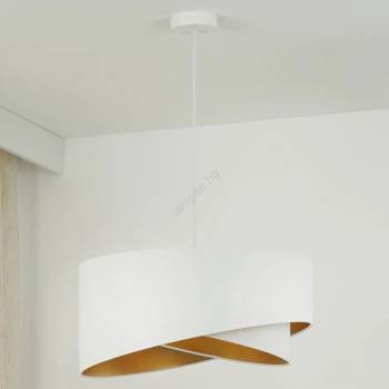 Brilagi - LED Пендел LYRA 1xE27/15W/230V бял/златист (BG1743)