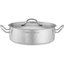 PRESTONA Hniec nízky 2,2 l, priemer 200 mm, z nehrdzavejúcej ocele s pokrievkou 210121