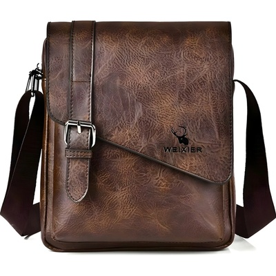 Harahu Crossbody Taška WEIXIER KO-35699 Tmavo Hnedá
