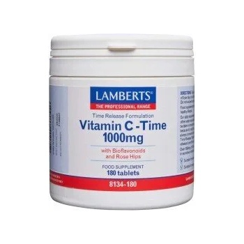 LAMBERTS Хранителна добавка Витамин C с постепенно освобождаване 1000 мг , Lamberts Vitamin C Time Release 1000mg 180 tabs