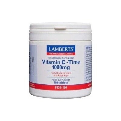 LAMBERTS Хранителна добавка Витамин C с постепенно освобождаване 1000 мг , Lamberts Vitamin C Time Release 1000mg 180 tabs