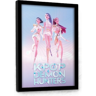 Rámovaný Obraz - K-Pop Demon Hunters - Trio, 34.3 x 44.5 cm