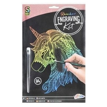 Vyškrabávanie dúhový obrázok Jednorožec