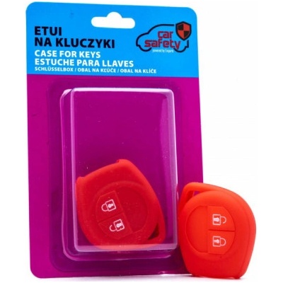Kľúčenka Fiat Opel Suzuki silikónový obal na kľúče červená