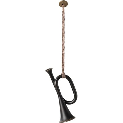 Vánoční plechová ozdoba Trumpet Anthracite Maileg