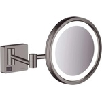 Hansgrohe AddStoris - Стенно козметично огледало с LED осветление, четкан черен хром 41790340 (41790340)