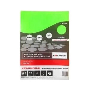 Emerson labels emerson a4 fluoresent orange 25 sheets