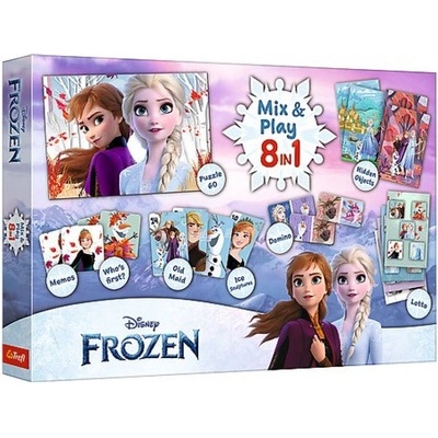 Mix & Play 8v1 Ledové království/Frozen společenská hra v krabici 40x27x5cm