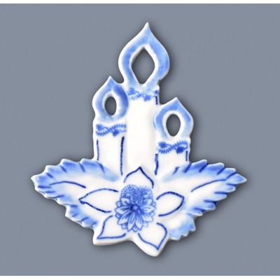 Cibulák Vánoční ozdoba svíčky 7,5cm Originál Český porcelán Dubí