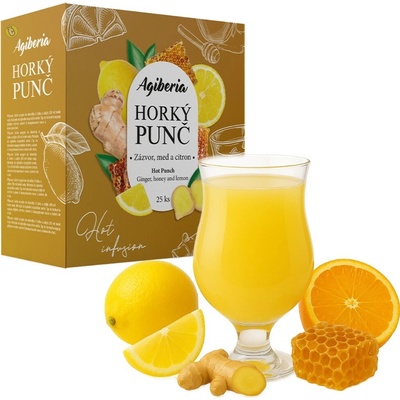 AG FOODS Agiberia Horký punč Zázvor, med a citron 25 x 20 g