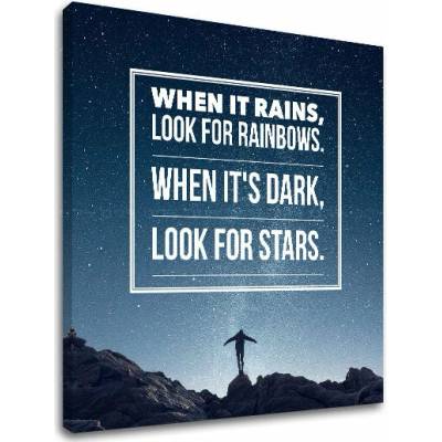 Motivačný obraz na stenu When it rains - 30x30 cm