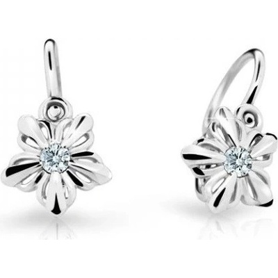 Cutie Diamonds dětské náušnice z bílého zlata Kytičky s diamanty C2238-10-10-X-2-D