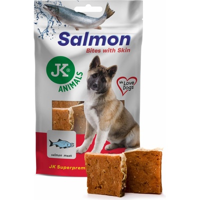 JK ANIMALS lososové kousky s kůží 80 g