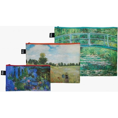 LOQI taštičky na zips claude monet 3 ks