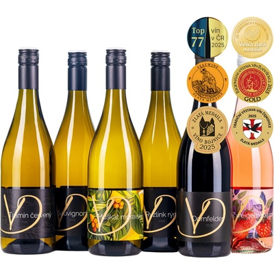 Víno Drábek Degustační balíček 2025 11%-12% 6 x 0,75 l (karton) – Zboží Dáma