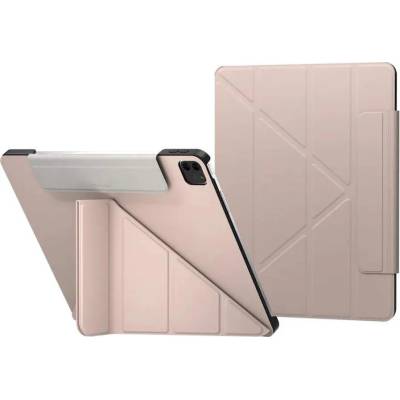 SwitchEasy Origami Case - полиуретанов кейс и поставка за iPad Pro 12.9 M1 (2021), iPad Pro 12.9 (2020), iPad Pro 12.9 (2018) (розов)
