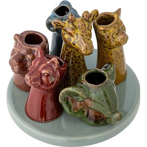 Bloomingville Ваза декоративна от каменинови изделия 14 x 10, 5 cm (82073132)