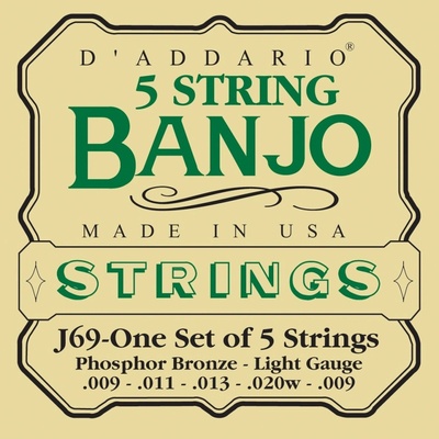 Struny na 5-strunné banjo D'Addario J69