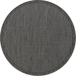 Ayyildiz Тъмносив кръгъл външен килим ø 120 cm Giza - Ayyildiz Carpets (GIZA1201201410BLACK)