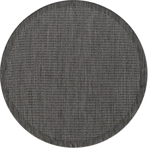 Ayyildiz Тъмносив кръгъл външен килим ø 120 cm Giza - Ayyildiz Carpets (GIZA1201201410BLACK)
