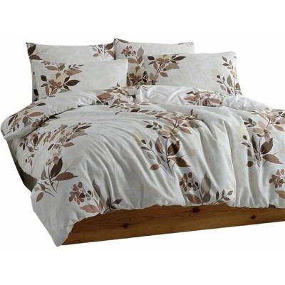 Brotex flanel obliečky Liby hnedé 140x220 70x90