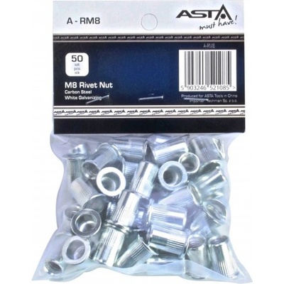 ASTA A-RM8/OPAK, Nýtovací matice s plochou hlavou M8 x 18 mm | ocelové maticové nýty – Hledejceny.cz