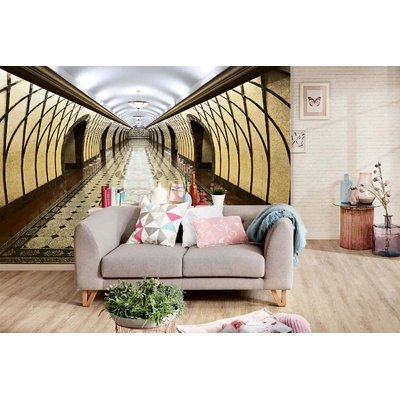 DIMEX ART Самозалепваща се флизелинова фототапета метро в алмати 375 x 250 см