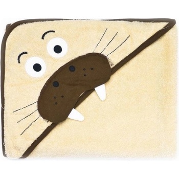 Sensillo Detská osuška s 3D aplikáciou Mrož 100x100 cm