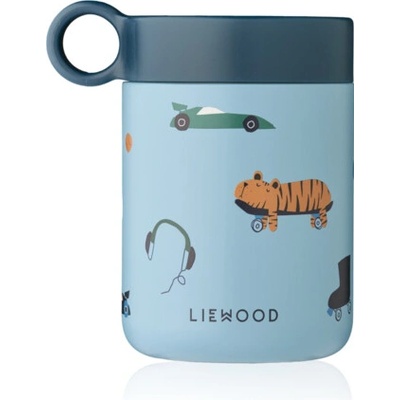 Liewood Kiani termoska na jedlo 350 ml Fun Beach blue