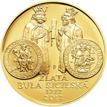 Česká mincovna zlatá minca 10000 Kč zlatá bula sicilská Proof 31,107 g