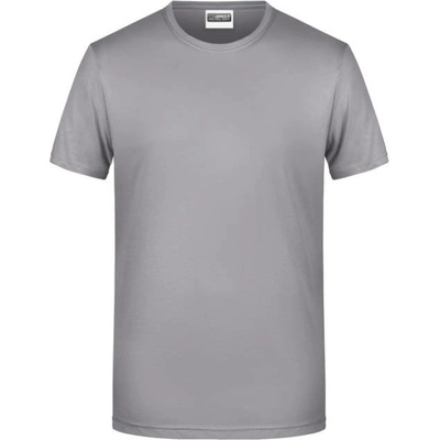 James & Nicholson JN 8008 pánske tričko z bio bavlny steel grey