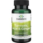 Swanson Turmeric, Acai & Ginger, 60 капсули, Swanson (SW1586)