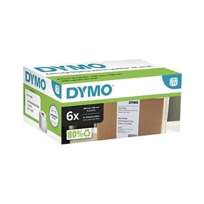 Dymo papírové štítky 159mm x 104mm, bílé, velké, 6 x 220 ks, 2238107, 6 rolí v balení, cen (2238107)