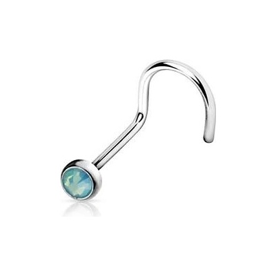 Šperky4U zahnutý piercing do nosu opalit N01046-G