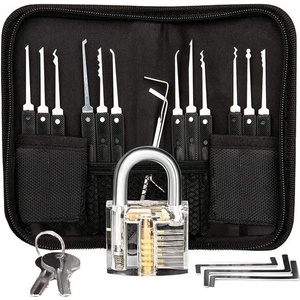  Mobilly комплект шперцове LockPick 17 в 1 с прозрачна тренировъчна ключалка (ML0019)
