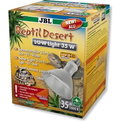 Jbl ReptilDesert L-U-W Light alu - Металхалогенна слънчева светлина (прожектор) за пустинни терариуми, 35 W