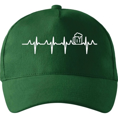 EKG pivo so zahnutým šiltom a látkovou sponou Fľaškovozelená