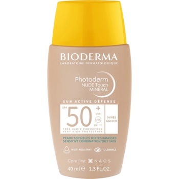 BIODERMA Photoderm Слънцезащитен флуид Nude Touch, златист, SPF50+, 40 ml